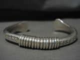 Thick Heavy Gauge Coil Vintage Navajo Native American Jewelry Silver Bracelet Old-Nativo Arts