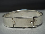 Thick Heavy!! Vintage Native American Jewelry Navajo Turquoise Sugulite Sterling Silver Clasp Bracelet-Nativo Arts