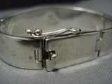Thick Heavy!! Vintage Native American Jewelry Navajo Turquoise Sugulite Sterling Silver Clasp Bracelet-Nativo Arts