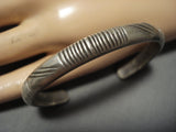 Thick Sturdy!! Vintage Native American Navajo Sterling Silver Hand Wrought Bracelet Old Cuff-Nativo Arts