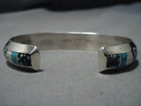 Thicker And Heavy!! Vintage Native American Jewelry Navajo Turquoise Opal Sterling Silver Cuff Bracelet-Nativo Arts
