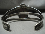 Thicker Vintage Ingot Native American Jewelry Silver Navajo Petrified Wood Native American Jewelry Silver Bracelet-Nativo Arts