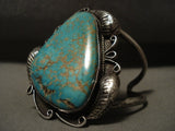 Tight Spider Matrix Huge Vintage Navajo Native American Jewelry Silver Leaf Bracelet-Nativo Arts