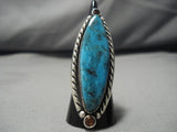 Towering Blue Ithaca Peak Turquoise Sterling Silver Native American Ring-Nativo Arts