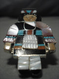 Towering Kachina Woman! Vintage Native American Zuni Turquoise Sterling Silver Ring-Nativo Arts