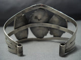 Towering Vintage Native American Jewelry Navajo Green Turquoise Sterling Silver Bracelet Old-Nativo Arts