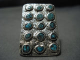 Towering Vintage Native American Jewelry Navajo Snake Eyes Turquoise Sterling Silver Native American Jewelry Navajo Ring Old-Nativo Arts
