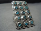 Towering Vintage Native American Jewelry Navajo Snake Eyes Turquoise Sterling Silver Native American Jewelry Navajo Ring Old-Nativo Arts