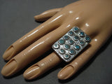 Towering Vintage Native American Jewelry Navajo Snake Eyes Turquoise Sterling Silver Native American Jewelry Navajo Ring Old-Nativo Arts