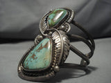 Towering Vintage Native American Navajo Royston Turquoise Sterling Silver Bracelet Old-Nativo Arts