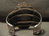 Towering Vintage Navajo Green Turquoise Native American Jewelry Silver Bracelet-Nativo Arts