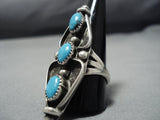 Towering Vintage Navajo Turquoise Sterling Silver Native American Jewelry Ring-Nativo Arts