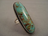 Towering Yazzie Vintage Navajo Royston Turquoise Native American Jewelry Silver Ring-Nativo Arts