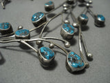 Tree Branches Of Turquoise Vintage Native American Jewelry Navajo Sterling Silver Necklace Earrings-Nativo Arts