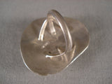 Tremendous Important Tso Triangular Turquoise Native American Jewelry Silver Ring-Nativo Arts