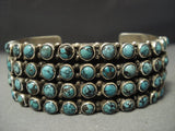 Tremendous Navajo 'Snake Eyes Crow Springs Turquoise' Sterling Native American Jewelry Silver Bracelet-Nativo Arts