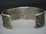 Tremendous Vintage Native American Jewelry Navajo Deep Stamp Betty Sith Sterling Silver Bracelet-Nativo Arts