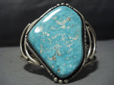 Tremendous Vintage Native American Jewelry Navajo Sky Blue Turquoise Sterling Silver Bracelet-Nativo Arts