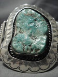 Tremendous Vintage Native American Navajo Easter Blue Turquoise Sterling Silver Bracelet Old-Nativo Arts