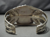 Tremendous Vintage Native American Navajo Squared Royston Turquoise Sterling Silver Bracelet Old-Nativo Arts
