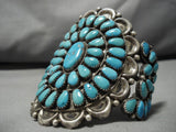 Tremendous Vintage Native American Navajo Zuni Natural Tear Turquoise Sterling Silver Bracelet-Nativo Arts