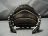 Tremendous Vintage Native American Navajo Zuni Natural Tear Turquoise Sterling Silver Bracelet-Nativo Arts