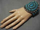 Tremendous Vintage Native American Navajo Zuni Natural Tear Turquoise Sterling Silver Bracelet-Nativo Arts
