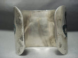 Tremendous Vintage Navajo Green Turquoise Bird Sterling Native American Jewelry Silver Bracelet-Nativo Arts