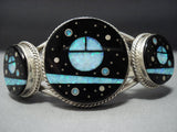 Tremendous Vintage Navajo Native American Jewelry jewelry Midnight Space Will Dawes Sterling Silver Bracelet-Nativo Arts