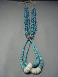 Tremendous Vintage Navajo Native American Jewelry jewelry Turquoise Nugget 44' Long Necklace-Nativo Arts