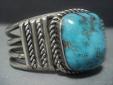 Tremendous Vintage Navajo Royston Turquoise Sterling Silver Bracelet Old-Nativo Arts