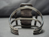 Tremendous Vintage Navajo Turquoise Native American Sterling Silver Bracelet Old-Nativo Arts