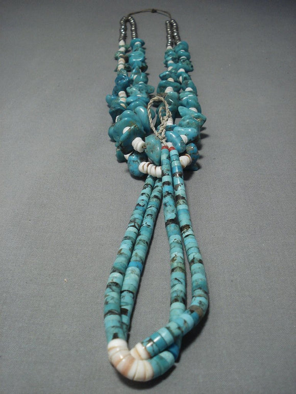 Tremendous Vintage Navajo Turquoise Sterling Silver Bracelet Native American Jewelry-Nativo Arts