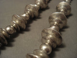 Ultra Advanced Hand Tooled Vintage Navajo Native American Jewelry Silver Basket Necklace Old-Nativo Arts