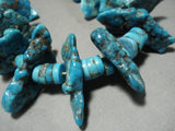 Ultra Rare Huge Nugget Vintage Navajo Native American Jewelry jewelry Heishi Turquoise Necklace Old-Nativo Arts