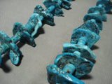 Ultra Rare Huge Nugget Vintage Navajo Native American Jewelry jewelry Heishi Turquoise Necklace Old-Nativo Arts