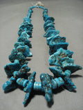 Ultra Rare Huge Nugget Vintage Navajo Native American Jewelry jewelry Heishi Turquoise Necklace Old-Nativo Arts