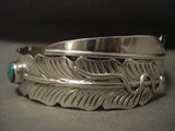 Ultra Rare Vintage Navajo Ben Begaye Turquoise Native American Jewelry Silver Bangle Bracelet-Nativo Arts