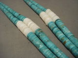 Ultra Rare Vintage Navajo Native American Jewelry jewelry/ Santo Domingo #8 Turquoise Necklace-Nativo Arts