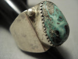 Unique Angles! Vintage Navajo Apache Rare Turquoise Sterling Native American Jewelry Silver Ring-Nativo Arts