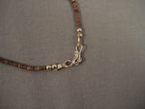 Unique Important Yazzie Navajo Turquoise Spiny Oyster Native American Jewelry Silver Heishi Necklace-Nativo Arts