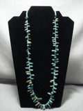 Unique Rare! Vintage Santo Domingo/ Navajo Royston Turquoise Native American Jewelry Silver Necklace Old-Nativo Arts