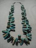 Unique Rare! Vintage Santo Domingo/ Navajo Royston Turquoise Native American Jewelry Silver Necklace Old-Nativo Arts