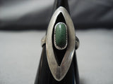 Unique Shadowbox Vintage Native American Jewelry Navajo Royston Turquoise Sterling Silver Ring Old-Nativo Arts
