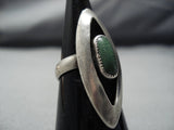 Unique Shadowbox Vintage Native American Jewelry Navajo Royston Turquoise Sterling Silver Ring Old-Nativo Arts