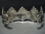 Unique Vintage Native American Jewelry Navajo Sterling Silver Arrow Dan Allison Bracelet Old-Nativo Arts