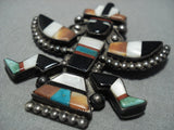 Unique Vintage Native American Jewelry Zuni Sterling Silver Turquoise Kachina Pin Old-Nativo Arts
