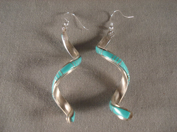 Unique! Vintage Navajo 'Bolt Of Lighting' Turquoise Native