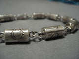 Unique Vintage Navajo Native American Sterling Silver Bracelet Old-Nativo Arts