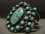 Useum Quality Vintage Navajo Blue Royston Turquoise Native American Jewelry Silver Bracelet-Nativo Arts